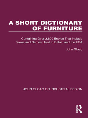 cover image of A Short Dictionary of Furniture
